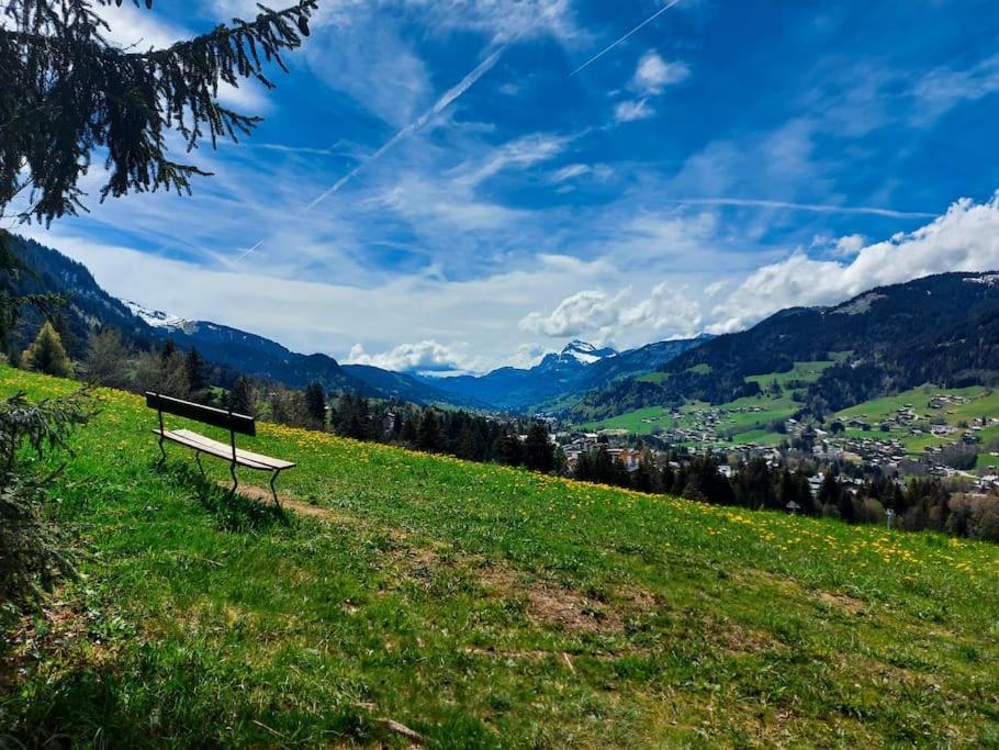 Logement A Megeve Avec Jardin Exterior foto